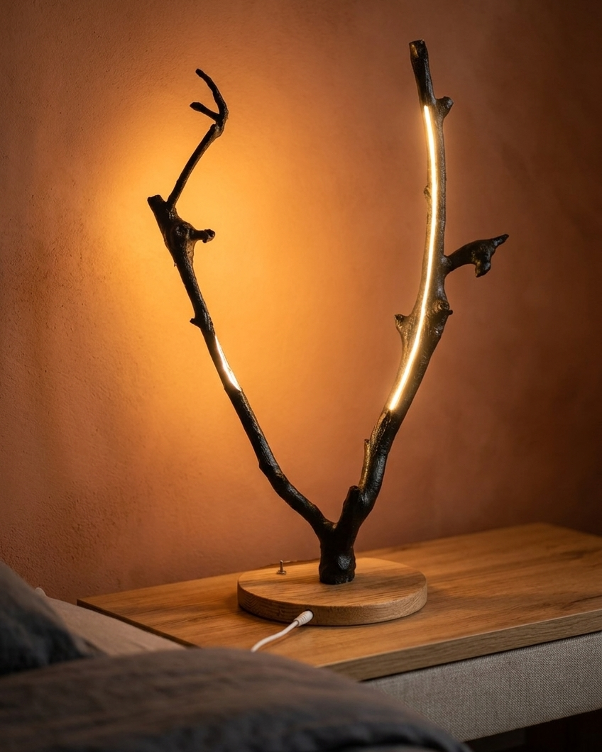 Cherry Branch Nightstand Lamp, 2 LED